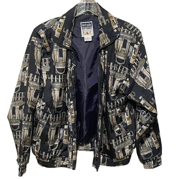 Vintage Details Sportswear Silk Zip Jacket - Picture 5 of 5